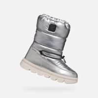 Stříbrná dívčí zimní obuv Geox Willabooa