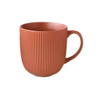 KITCHISIMO HRNEK 500ML ŽEBROVANÝ KERAMIKA CIHLOVÁ