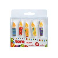 TORO SVÍČKA ZAPICHOVACÍ, SVÍČKA, 5KS, 2,5X2,2X0,8CM_hamashop