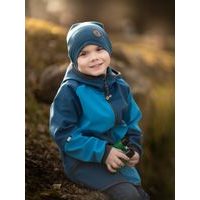 Unuo, Dětská softshellová bunda s fleecem Street, Kobaltová, Tyrkysová