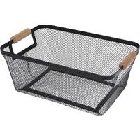 košík 30,5x21,5x14cm, IRON, drát černý, kov