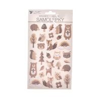 I Samolepky plastické lesní zvířátka 14x25 cm