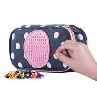 PIXIE CREW PIXIE CREW studentský penál MODRÝ S BÍLÝM PUNTÍKEM