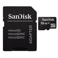 SanDisk microSDHC 32 GB Class 4 Memory Card + SD adaptér