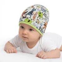 Unuo, Dětská čepice fleecová Homeless, Meruňková, Fantazie