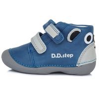 DDstep kožené boty dětské S015-803 modré