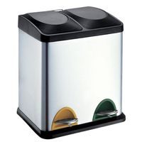 TORO Koš na odpadky nerez, na tříděný odpad, objem 30 l, 40 x 30 x 49 cm_hamashop