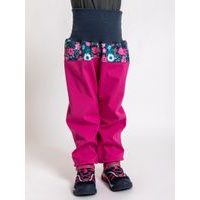 unuo softshellové kalhoty s fleecem Antracitové + reflexní obrázek Evžen (Softshell kids trousers)