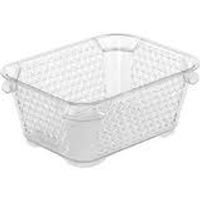 košík A7 MINI transpar., 16x12x7cm, plast