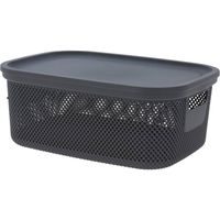 EXCELLENT HOUSEWARE Úložný koš s víkem 12 l černá KO-027000200cern