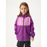 Unuo Dětská softshellová bunda s fleecem Basic, Ostružinová, Kapybary