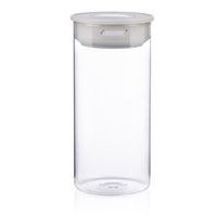 ALPINA Skleněná dóza 21,5 cm bílá ED-224195bila