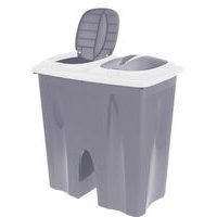 EXCELLENT HOUSEWARE Odpadkový koš na tříděný odpad 2 x 25 l šedá KO-Y54230710seda