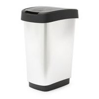 koš odp.25l TWIST-IML ART stříbr./černý, výklop.,plast