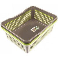 košík A4 38,5x25,7x 6,6cm, prolamovaný, 3barvy, plast