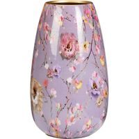 H & S COLLECTION Váza s květinovým potiskem 30 cm růžová KO-A67825350