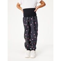 Unuo, Batolecí softshellové kalhoty s fleecem Basic, Černá, Květiny