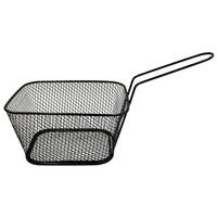 servírovací košík na hranolky, ČERNÝ, s držadlem