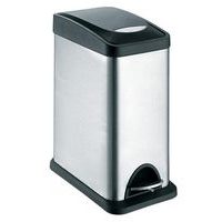 TORO Koš na odpadky nerezový s plastovým víkem, objem 8 l, 15,5 x 40 cm_hamashop