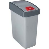 koš odp.25l MAGNE, stříbrný/stř.klapka výklop., plast