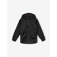 Unuo, Dětská softshellová bunda s fleecem pružná Basic, Černá