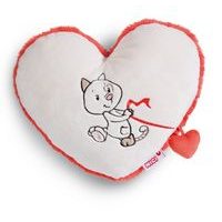 NICI NICI polštář Kočička "Srdíčko" 26x22cm GREEN