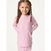 Unuo Dětské termo triko s dlouhým rukávem, Růžová