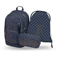 BAAGL SET 3 Core Ska modrý: batoh, penál, sáček GRS