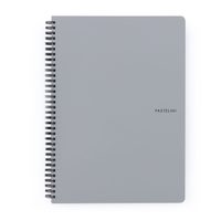 Twin wire blok A4 PP PASTELINI šedá