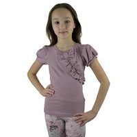 Dívčí triko s volánkem BY MIMI - pudrové
