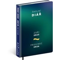 NOTIQUE Školní diář Zelený (září 2025 – prosinec 2026), 9,8 x 14,5 cm