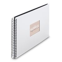 Hama album klasické spirálové FINE ART 36x32 cm, 50 stran, bílá, černé listy