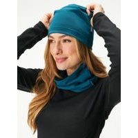 Unuo Dámská čepice z teplákoviny Homeless, Tm. Petrolejová