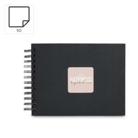 Hama album klasické spirálové FINE ART 24x17 cm, 50 stran, nová černá, černé listy