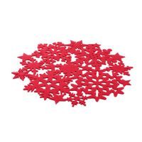 TORO PROSTÍRÁNÍ VÁNOČNÍ KULATÉ 38CM PLSTĚNÉ ČERVENÉ_hamashop