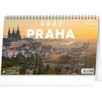 NOTIQUE Stolní kalendář Praha – Miluju Prahu 2027, 23,1 x 14,5 cm