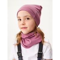 Unuo Dětská čepice z teplákoviny Homeless, Růžová