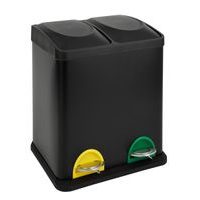 TORO KOŠ NA TŘÍDĚNÝ ODPAD, NEREZ ČERNÝ,30L,41X34X48,5CM_hamashop