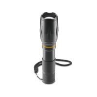 Hama W200, LED svítilna, hliníková, 200 lm / 180 m, 3 režimy, zoom, COB, poutko, baterie