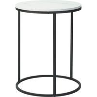 H & S COLLECTION Odkládací stolek sada 2 ks bílá/mramor 40+50 cm KO-KR8200420