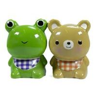 pokladnička ŽABKA, MEDVÍDEK, 7,5x7,5x11cm, keramika
