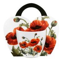 hrnek 400ml, VLČÍ MÁKY, DB, porcelán