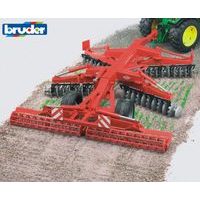 BRUDER Farmer - traktor John Deere s předním nakladačem a sklápěcím přívěsem