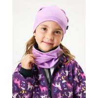 Unuo Dětský nákrčník z teplákoviny Basic, Lila