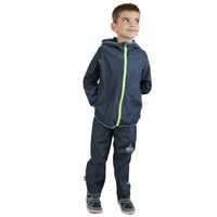 unuo softshellové kalhoty bez zateplení Žíhané antracitové + reflexní obrázek Evžen (Softshell kids trousers)