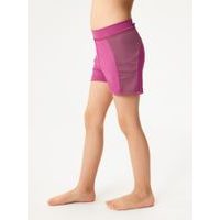 Dětské plavky s UV ochranou 50+, Růžová, Květiny