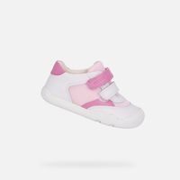 Bílé dívčí barefoot tenisky pro první kroky Geox Steppieup