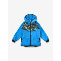 Dětská softshellová bunda s fleecem Basic, Modrá, Dinosauři