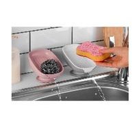 mýdlenka OVÁL stojan šikmý s přísavkou, 2dílná 13x9x9cm, plast