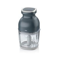 KELA Elektrický sekáček sklo tmavě 0,8l 12,5 x 12 x 22,5 cm šedá KL-10130